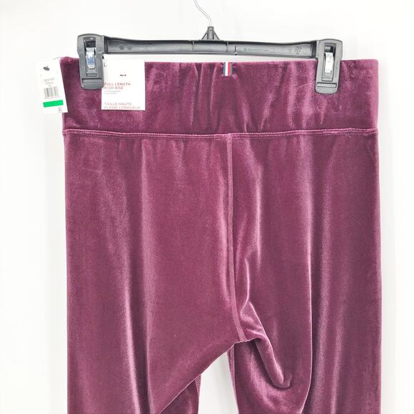 TOMMY HILFIGER Women's Velvet Active Leggings XS Purple High Waisted NWT - Picture 9 of 16